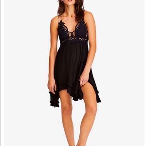Free People Adella slip dress. Size S. Black.